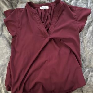 Calvin Klein Women's Burgundy Top